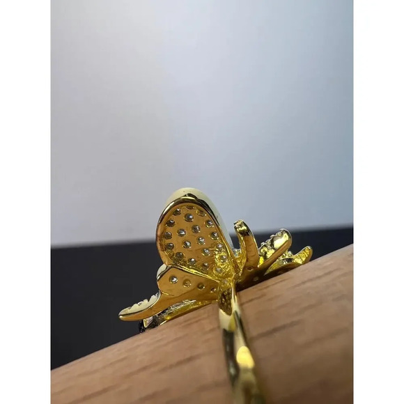 Bumblebee gold over sterling silver CZ ring size 9 - Picture 7 of 11